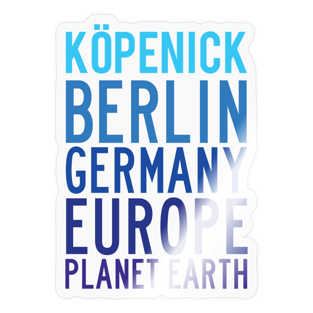 Köpenick Planet Earth - Aufkleber - transparent glossy