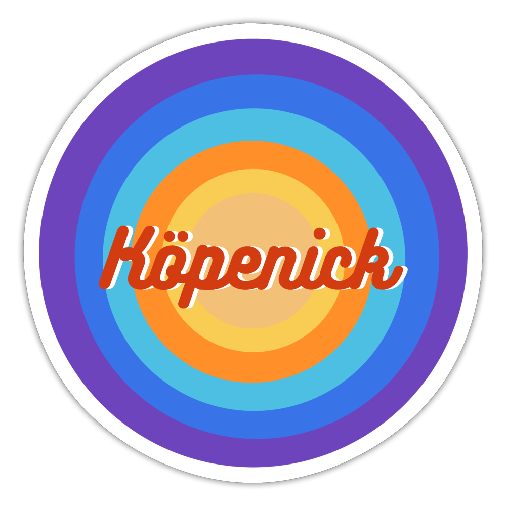 Köpenick Retro - Aufkleber - white matte