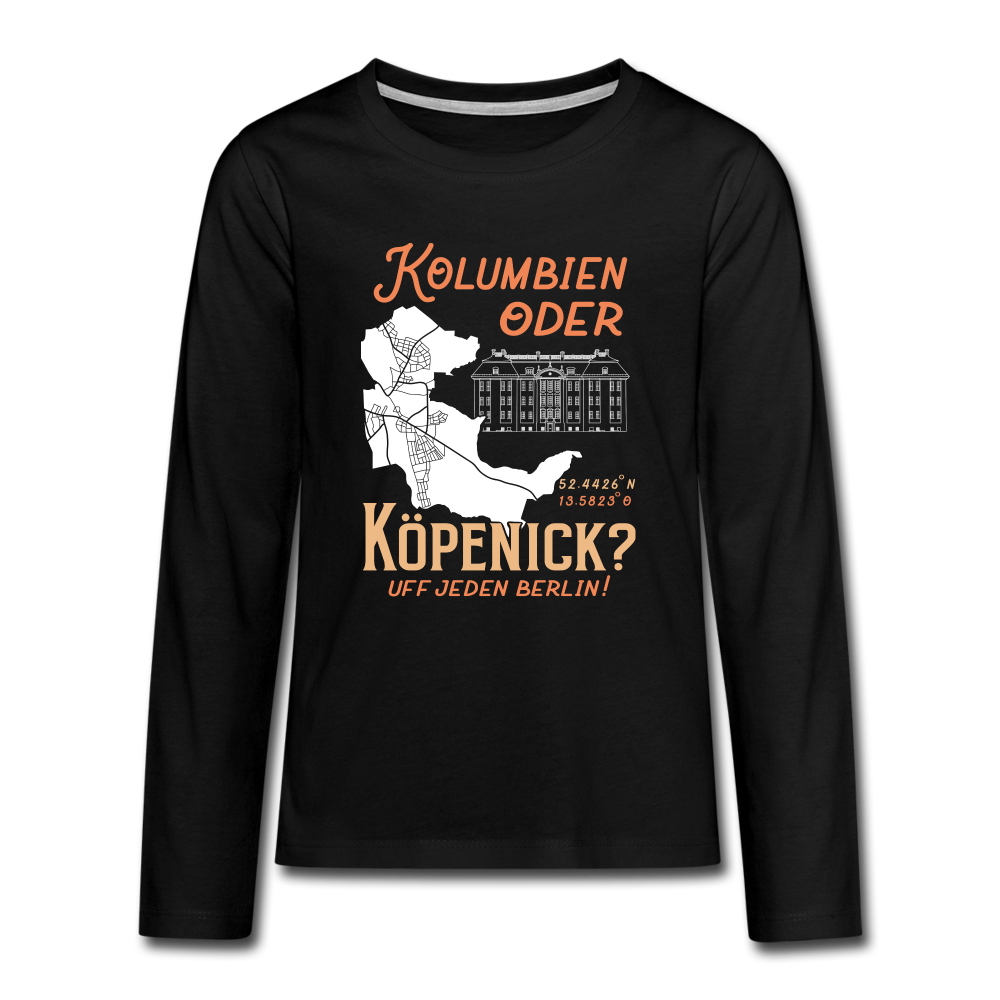Kolumbien oder Köpenick - Teenager Langarmshirt - black