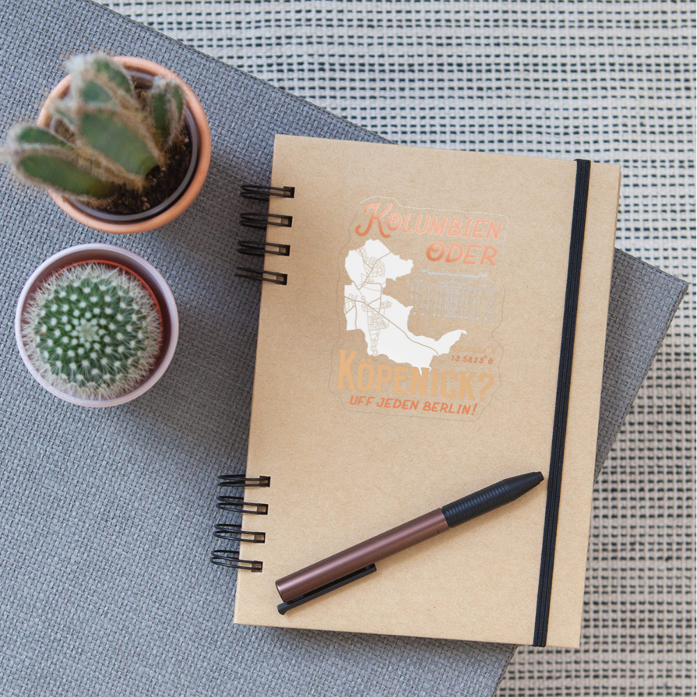 Kolumbien oder Köpenick - Aufkleber - transparent glossy