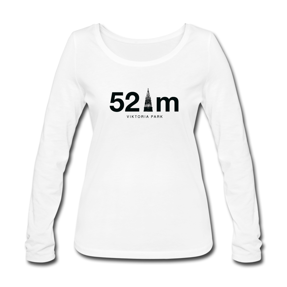52 m Viktoria Park - Frauen Bio Langarmshirt - white