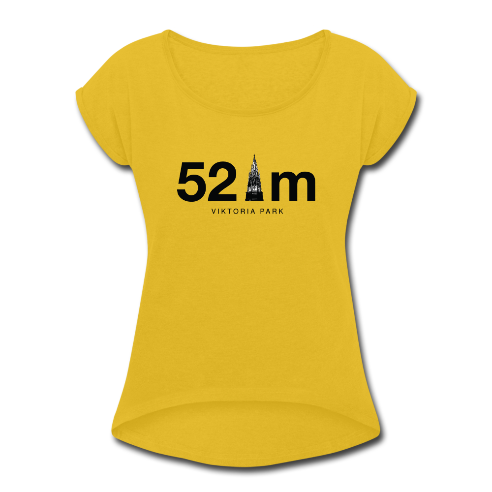 52 m Viktoria Park - Frauen T-Shirt mit gerollten Ärmeln - mustard yellow