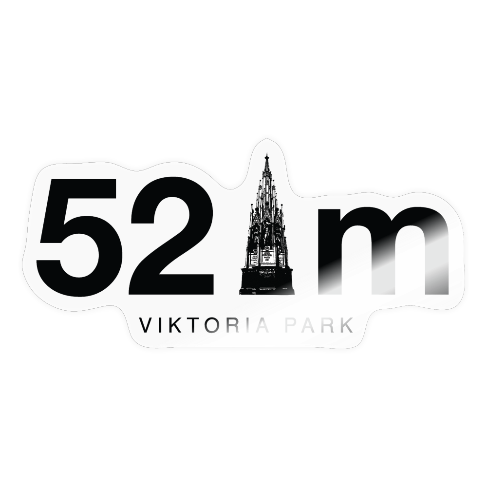 52 m Viktoria Park - Aufkleber - transparent glossy