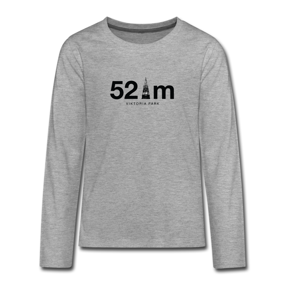52 m Viktoria Park - Teenager Langarmshirt - heather grey