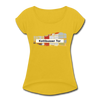 Kottbusser Tor - Frauen T-Shirt mit gerollten Ärmeln - mustard yellow