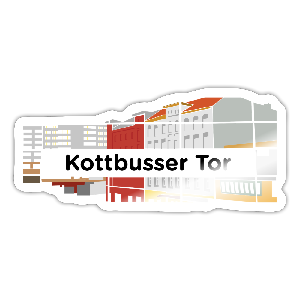 Kottbusser Tor - Aufkleber - white glossy