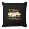 Kreta oder Kreuzberg - Sofakissen mit Füllung (45 x 45 cm) - black