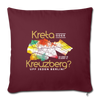 Kreta oder Kreuzberg - Sofakissen mit Füllung (45 x 45 cm) - burgundy