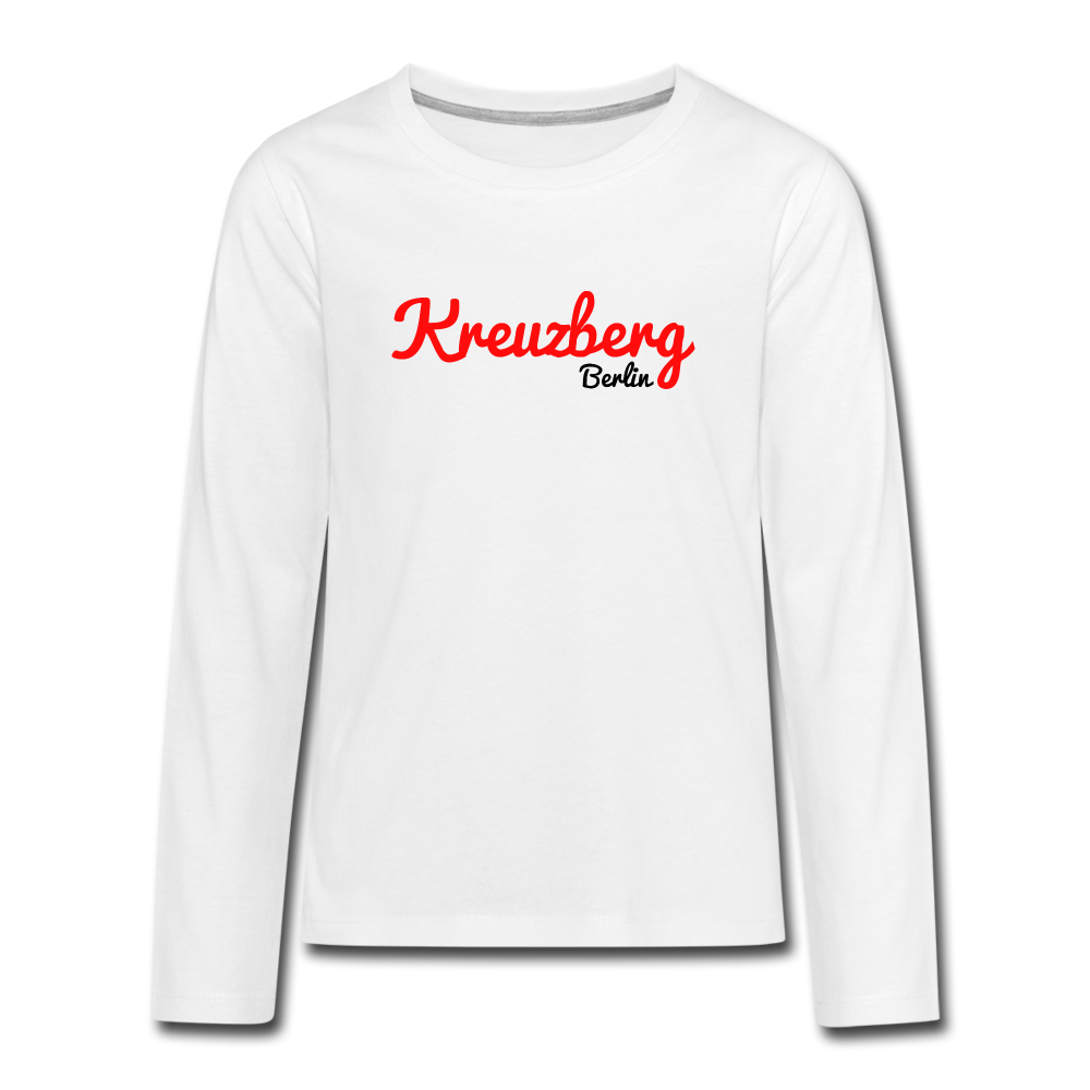 Kreuzberg Berlin - Teenager Langarmshirt - white