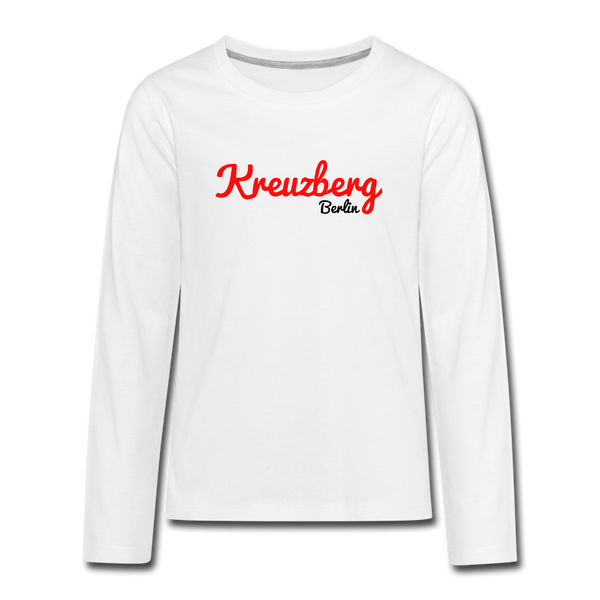 Kreuzberg Berlin - Teenager Langarmshirt - white