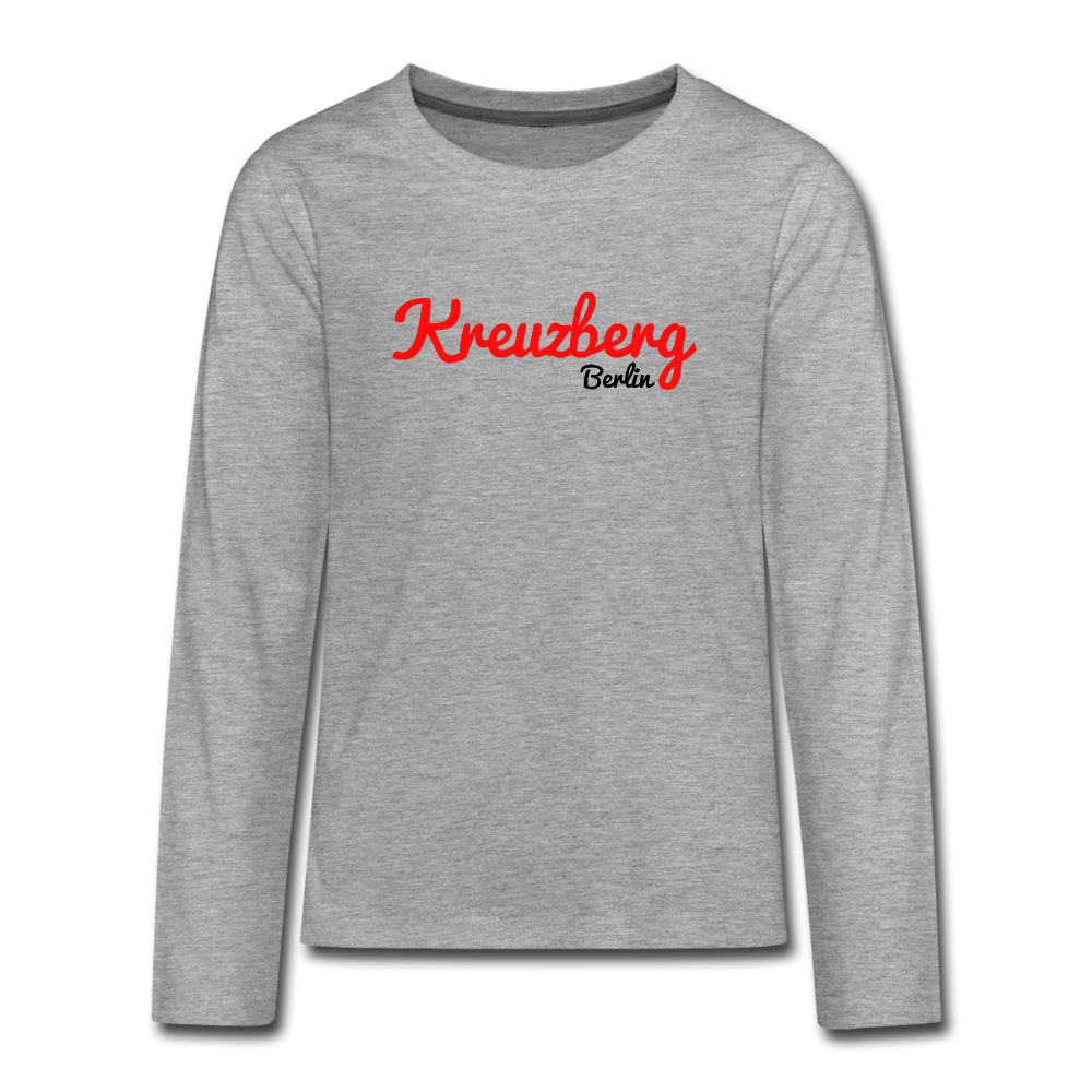 Kreuzberg Berlin - Teenager Langarmshirt - heather grey