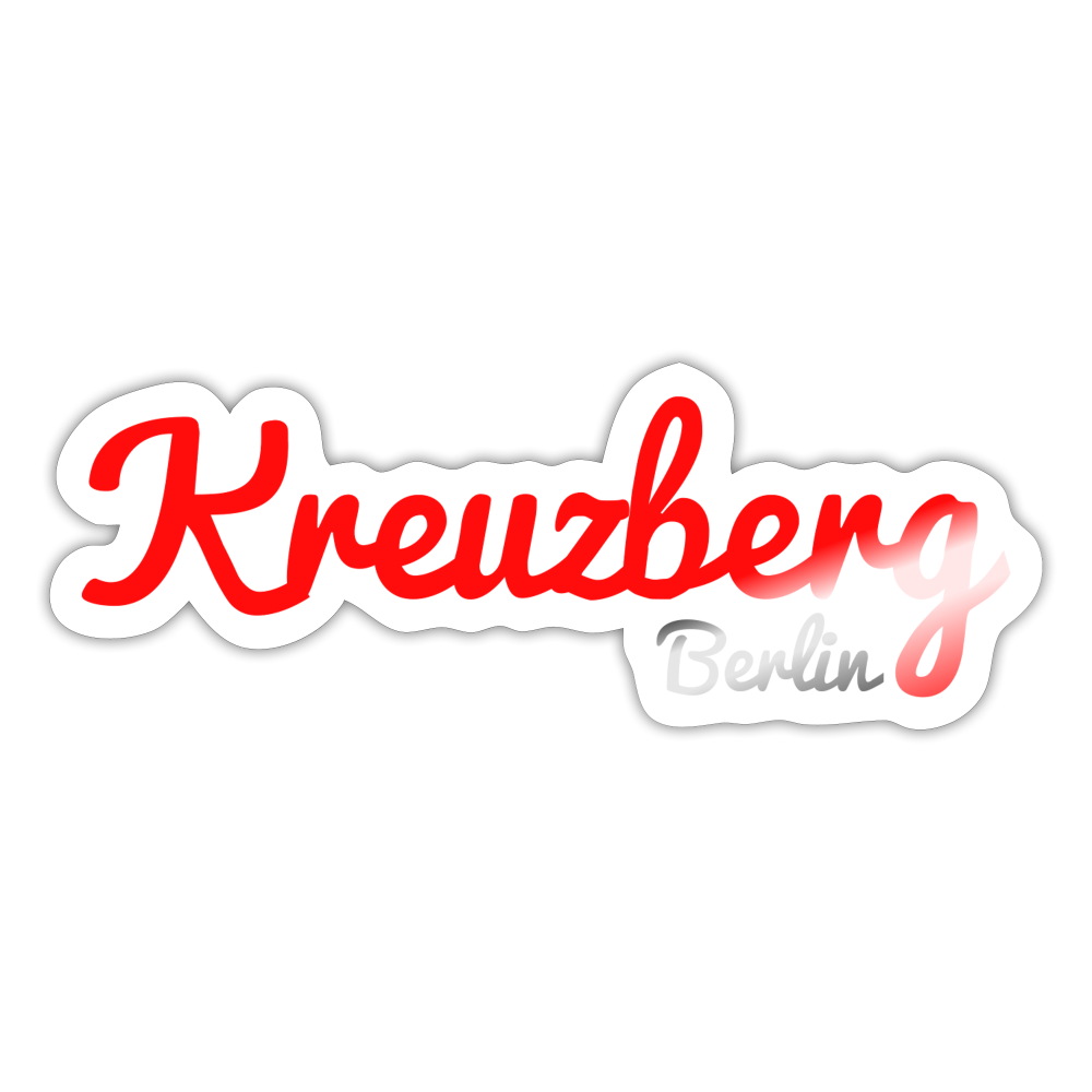 Kreuzberg Berlin - Aufkleber - white glossy