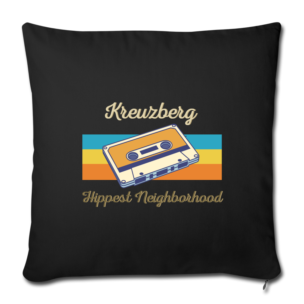 Kreuzberg Hippest Neighborhood - Sofakissen mit Füllung (45 x 45 cm) - black