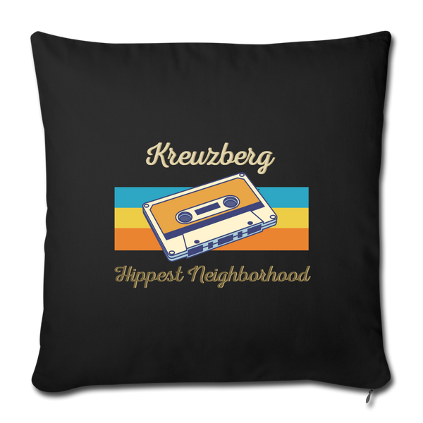 Kreuzberg Hippest Neighborhood - Sofakissen mit Füllung (45 x 45 cm) - black