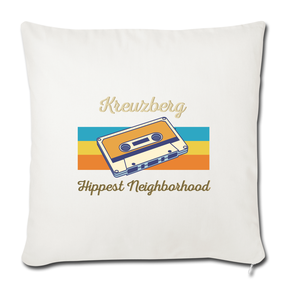 Kreuzberg Hippest Neighborhood - Sofakissen mit Füllung (45 x 45 cm) - natural white