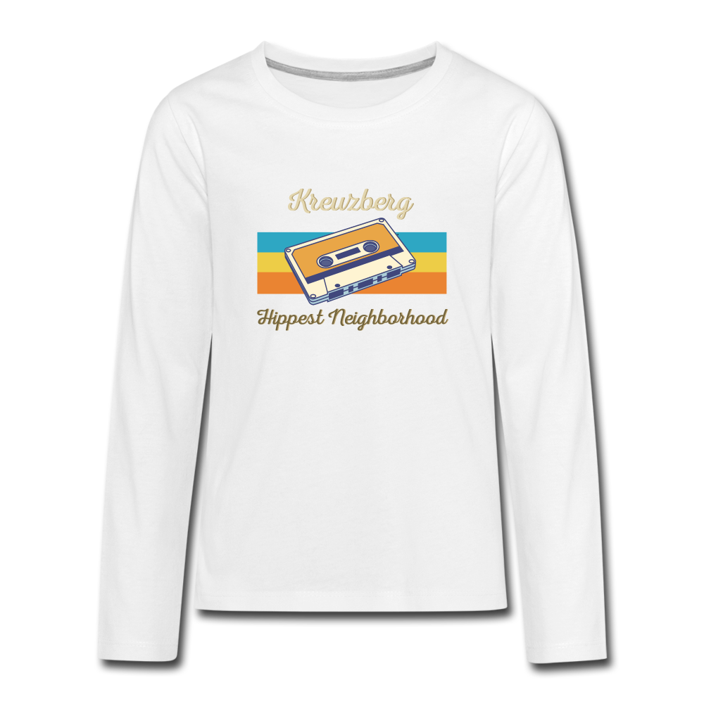Kreuzberg Hippest Neighborhood - Teenager Langarmshirt - white