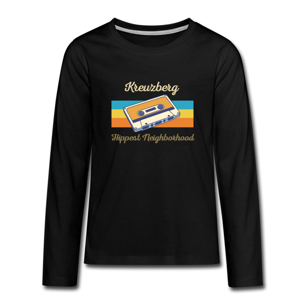 Kreuzberg Hippest Neighborhood - Teenager Langarmshirt - black