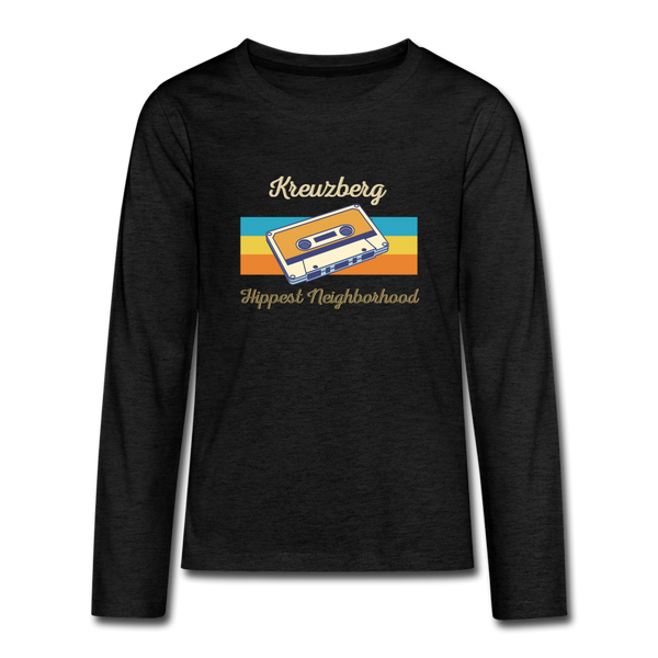 Kreuzberg Hippest Neighborhood - Teenager Langarmshirt - charcoal grey