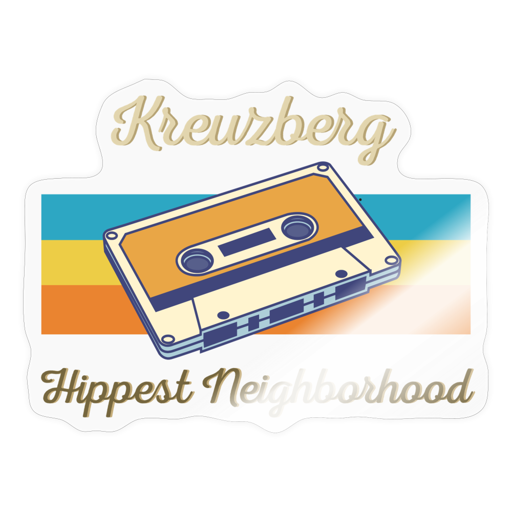 Kreuzberg Hippest Neighborhood - Aufkleber - transparent glossy