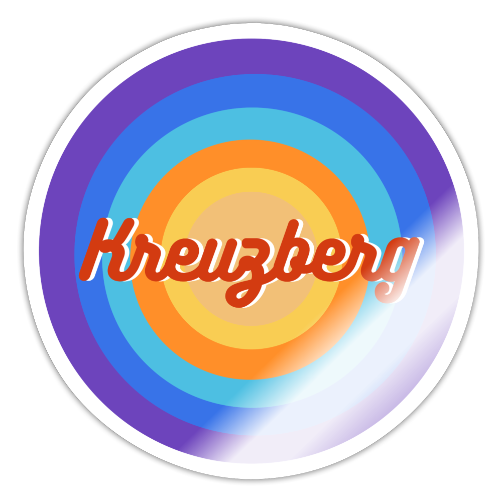 Kreuzberg Retro - Aufkleber - white glossy