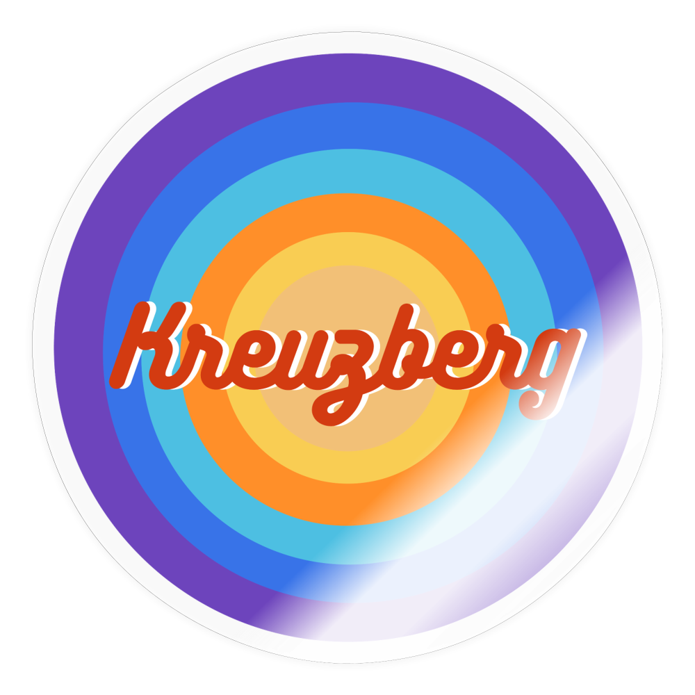 Kreuzberg Retro - Aufkleber - transparent glossy