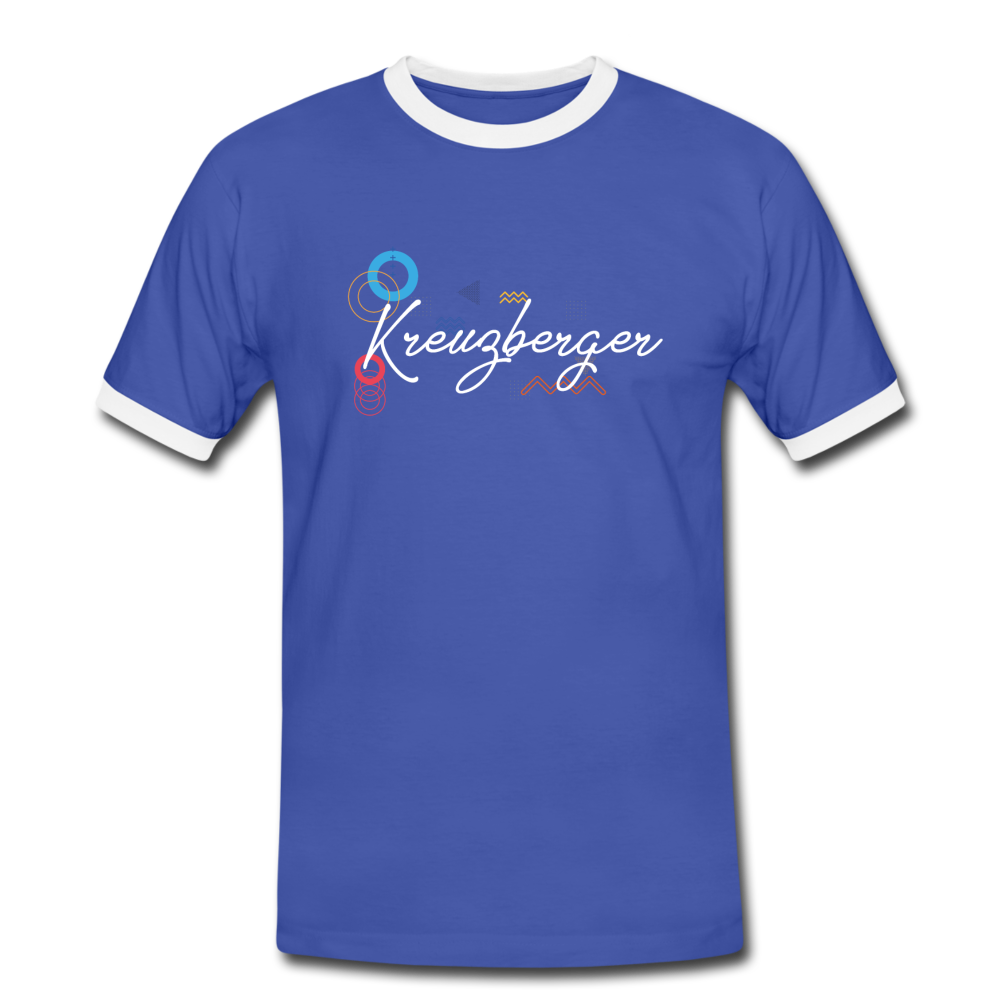 Kreuzberger - Männer Ringer T-Shirt - blue/white