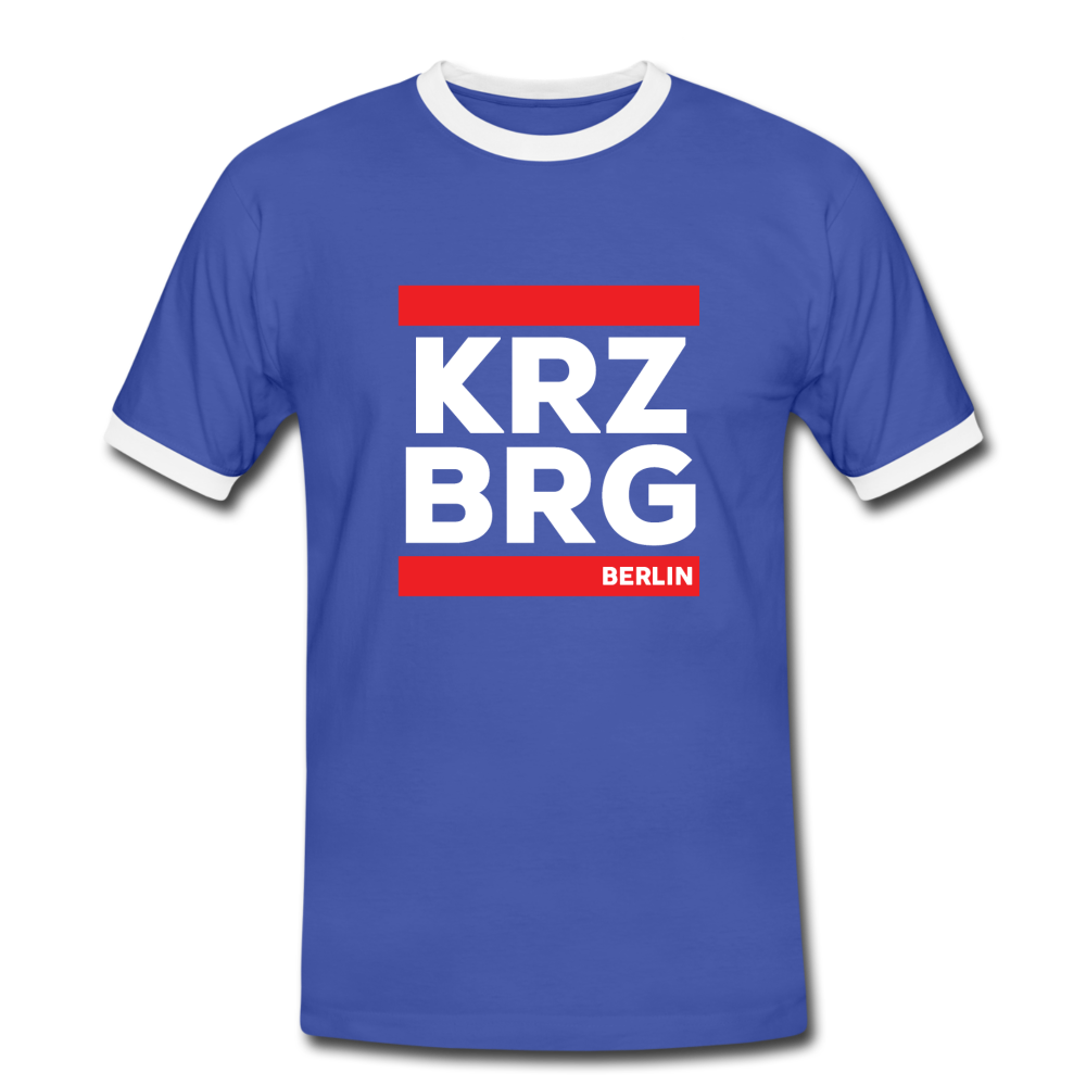 KRZBRG - Männer Ringer T-Shirt - blue/white