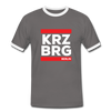 KRZBRG - Männer Ringer T-Shirt - dark grey/white