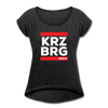 KRZBRG - Frauen T-Shirt mit gerollten Ärmeln - heather black