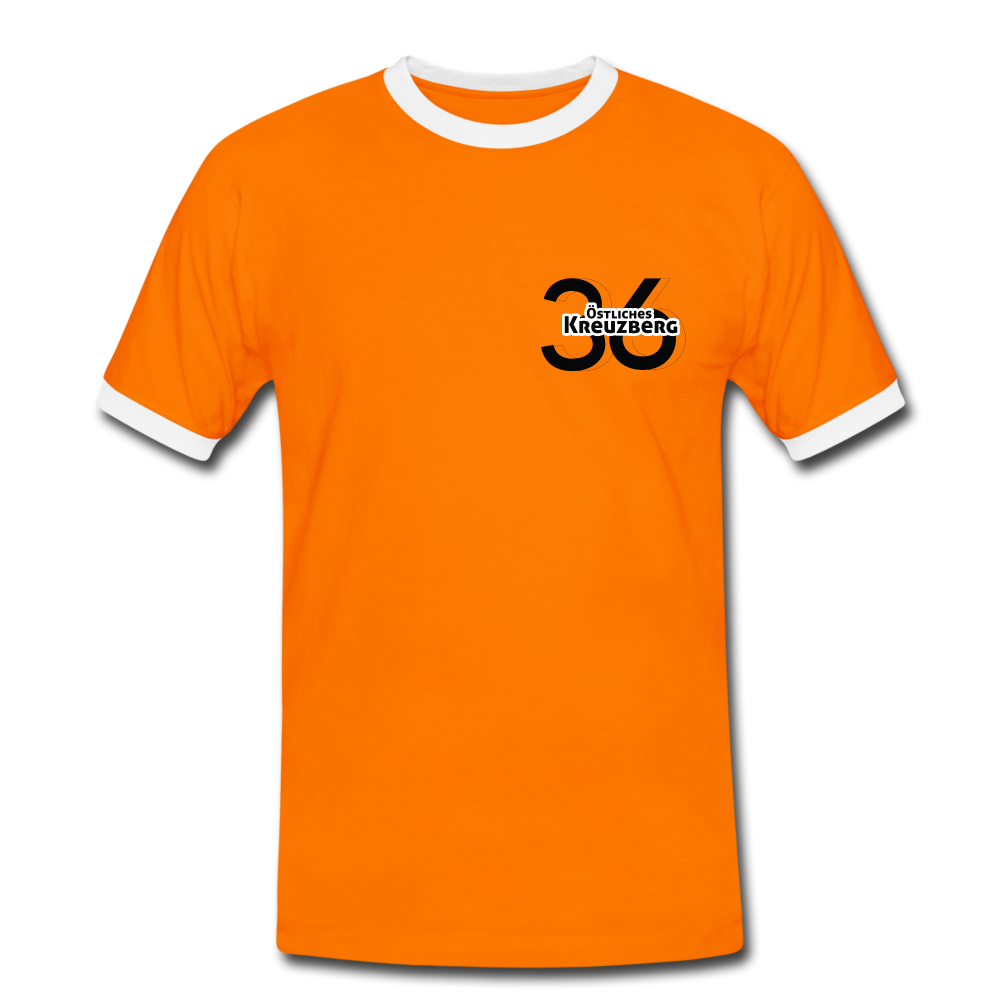 Östliches kreuzberg - Männer Ringer T-Shirt - orange/white