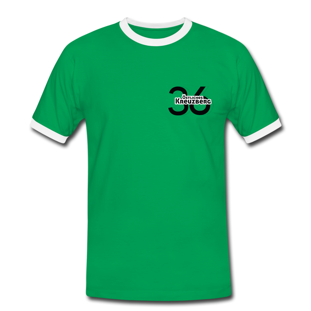 Östliches kreuzberg - Männer Ringer T-Shirt - kelly green/white