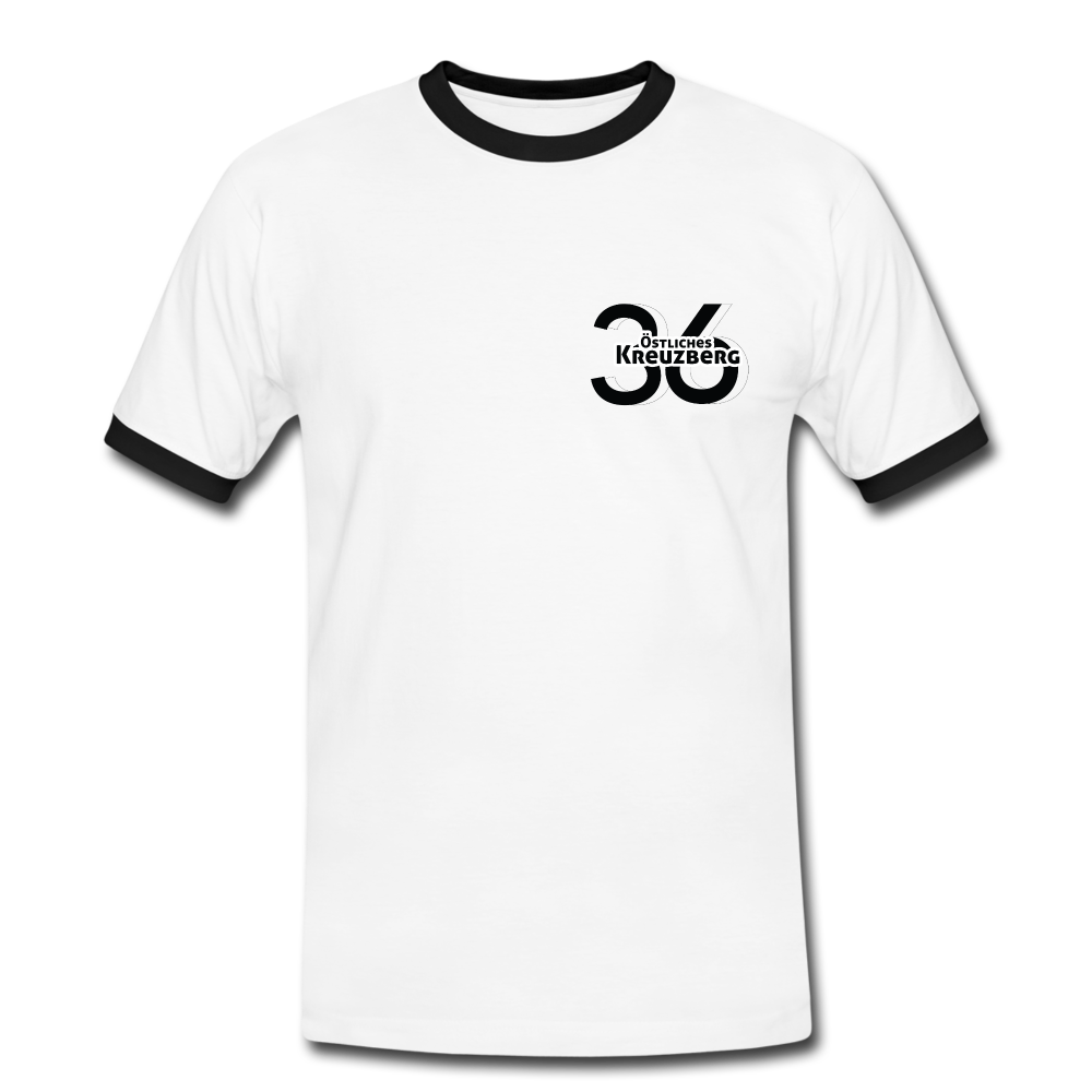 Östliches kreuzberg - Männer Ringer T-Shirt - white/black