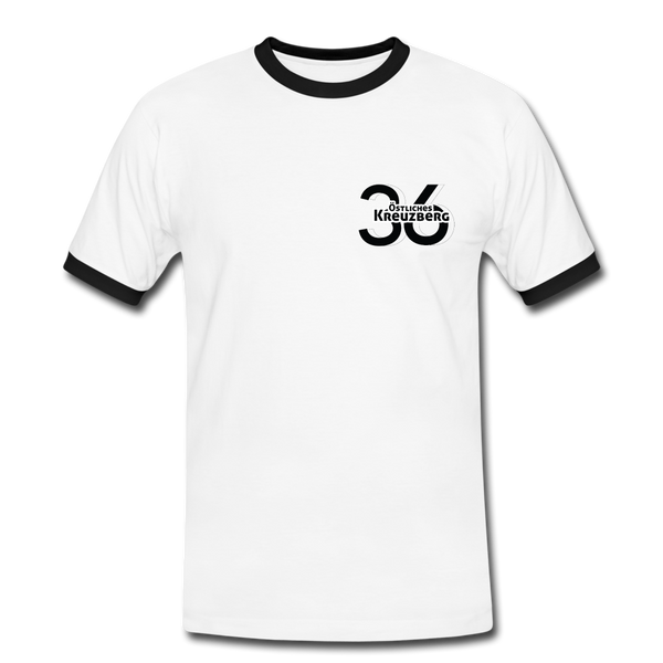 Östliches kreuzberg - Männer Ringer T-Shirt - white/black