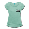 Östliches kreuzberg - Frauen T-Shirt mit gerollten Ärmeln - heather mint