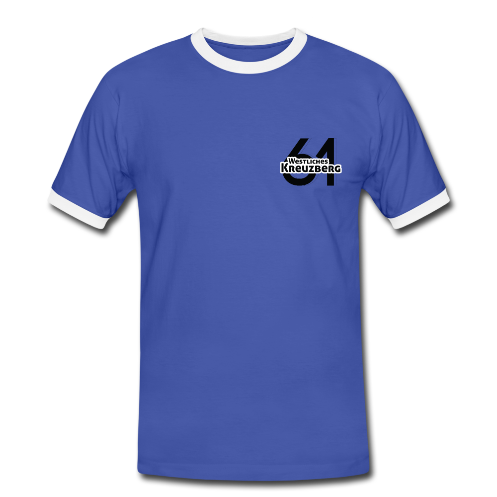 Westliches Kreuzberg  - Männer Ringer T-Shirt - blue/white