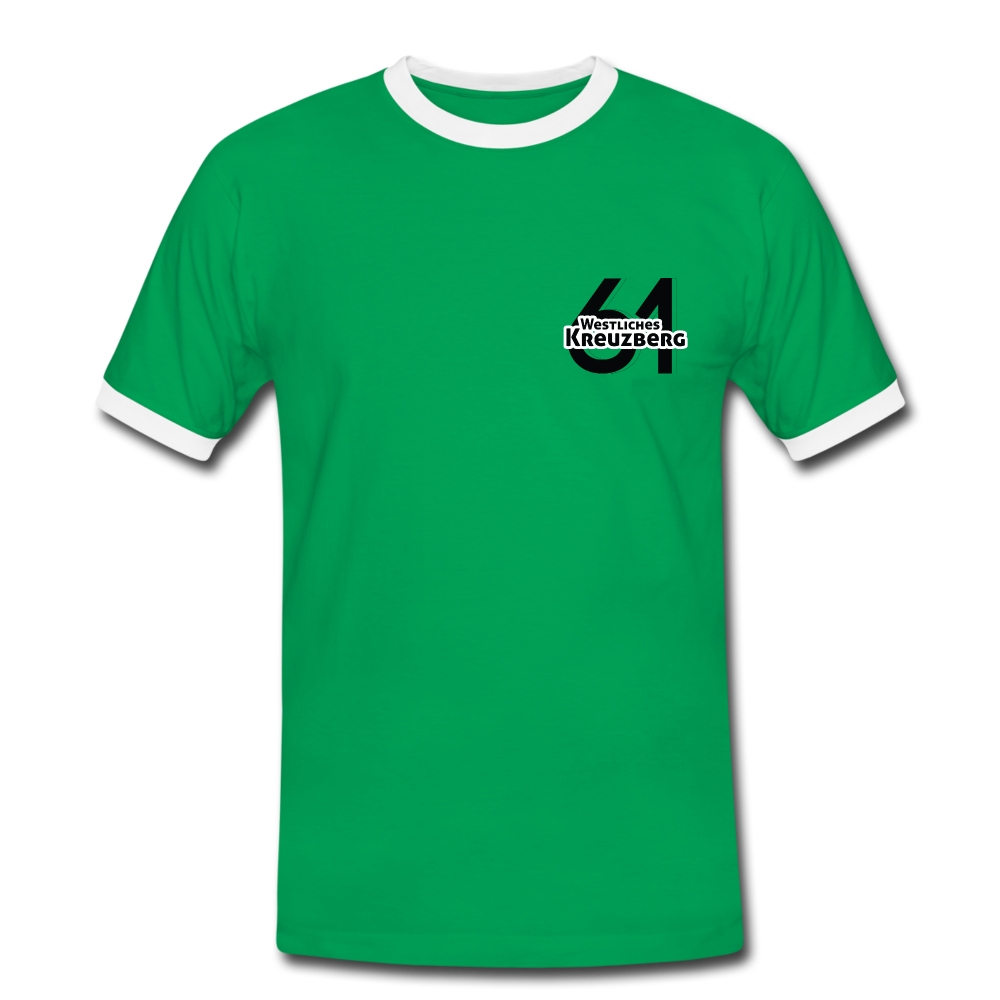 Westliches Kreuzberg  - Männer Ringer T-Shirt - kelly green/white