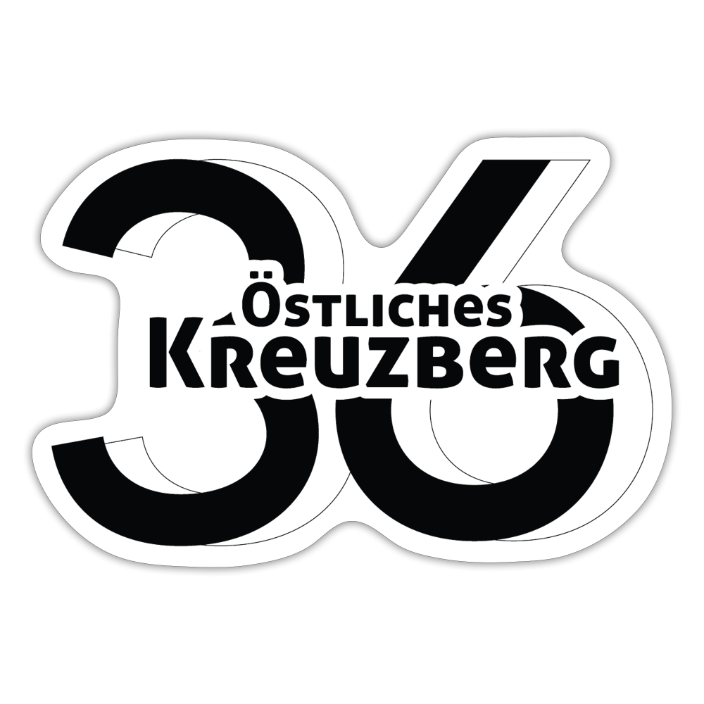 Östliches kreuzberg - Aufkleber - white matte