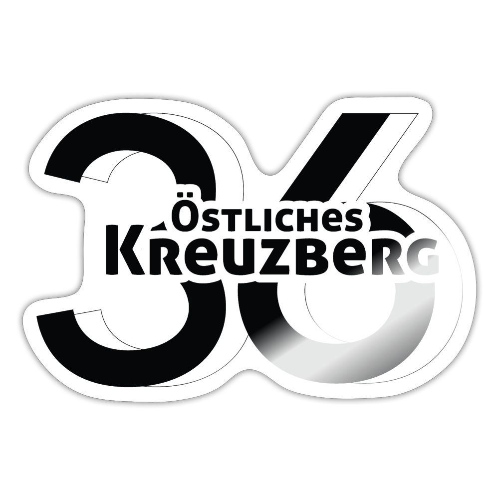 Östliches kreuzberg - Aufkleber - white glossy