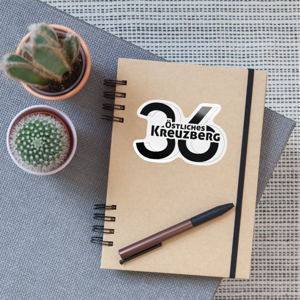 Östliches kreuzberg - Aufkleber - white glossy