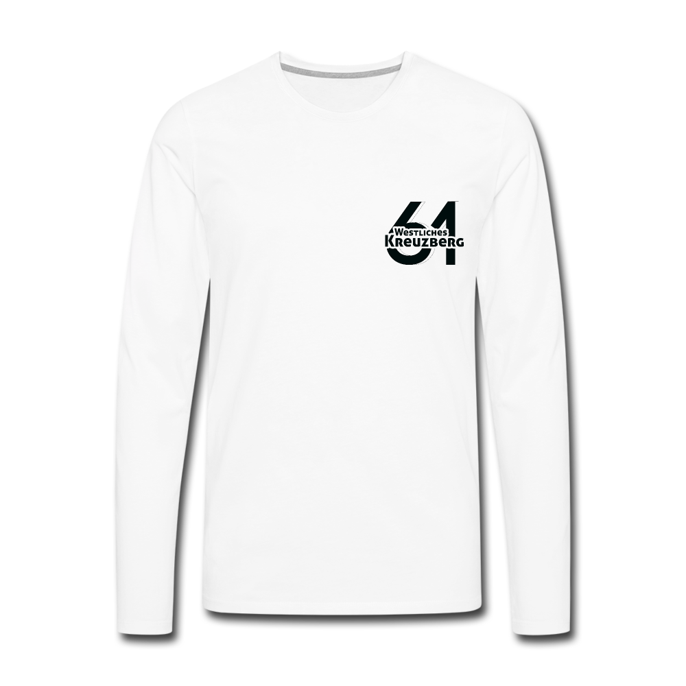 Westliches Kreuzberg  - Männer Premium Langamshirt - white