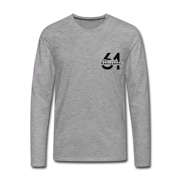 Westliches Kreuzberg  - Männer Premium Langamshirt - heather grey