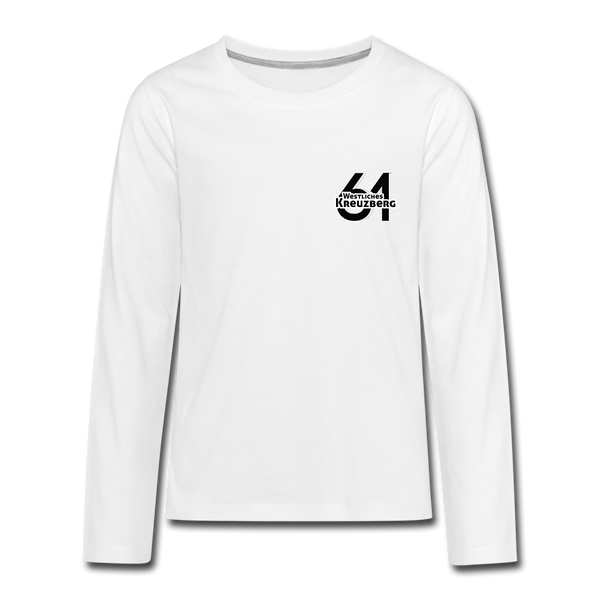 Westliches Kreuzberg  - Teenager Langarmshirt - white
