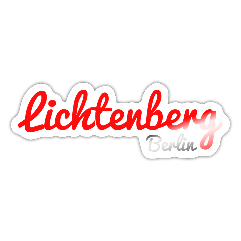 Lichtenberg Berlin - Aufkleber - white glossy
