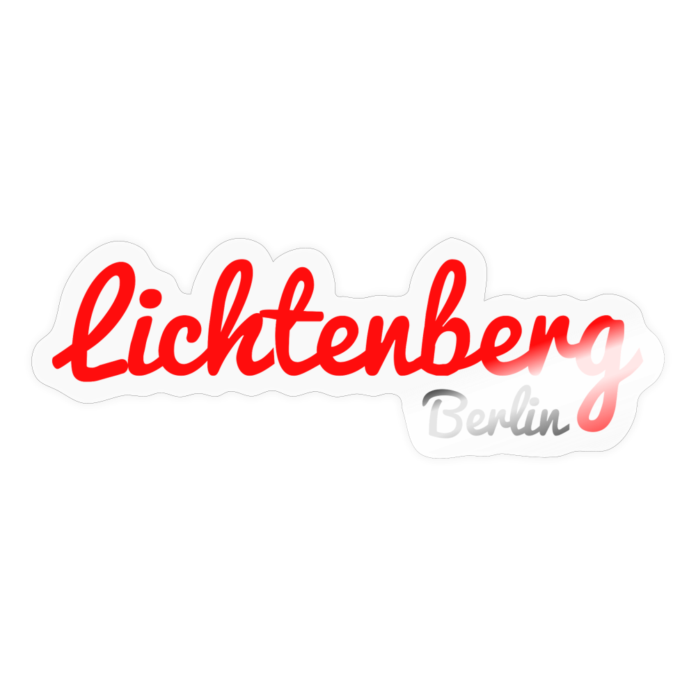Lichtenberg Berlin - Aufkleber - transparent glossy