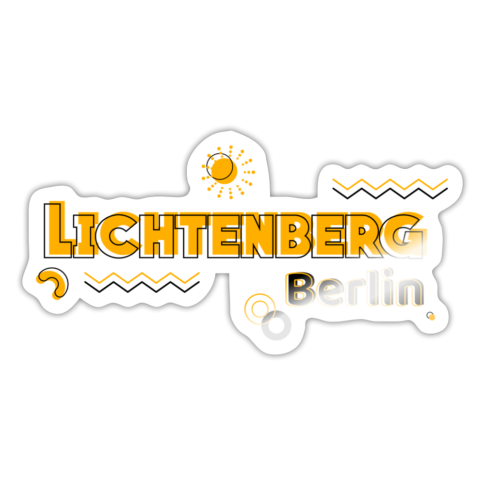 Lichtenberg - Aufkleber - white glossy