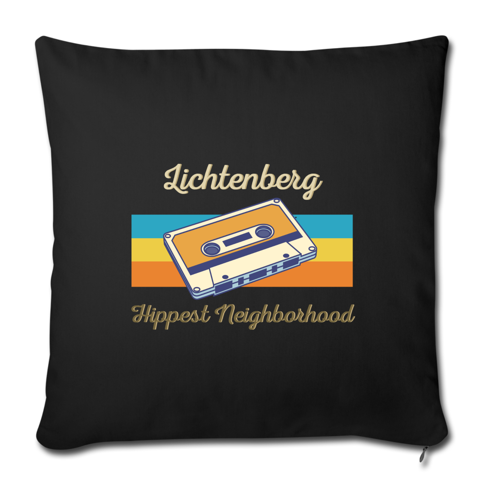 Lichtenberg Hippest Neighborhood - Sofakissen mit Füllung (45 x 45 cm) - black