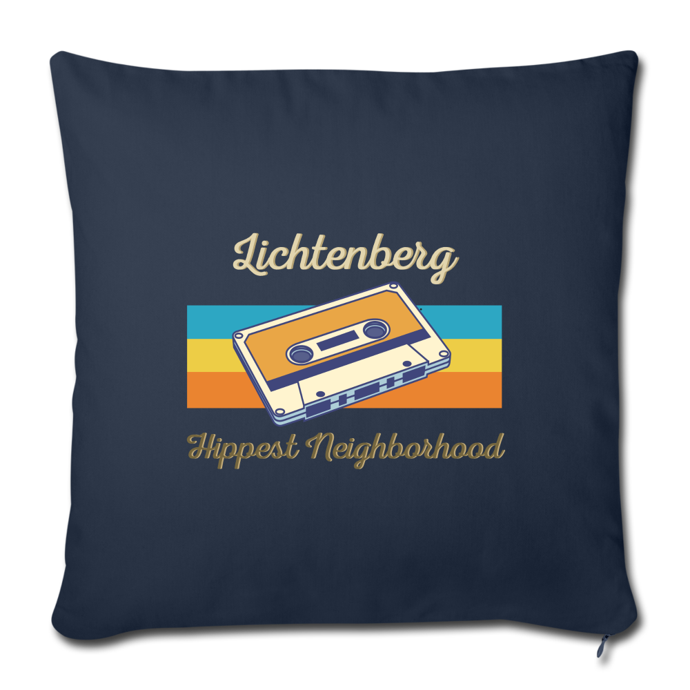 Lichtenberg Hippest Neighborhood - Sofakissen mit Füllung (45 x 45 cm) - navy