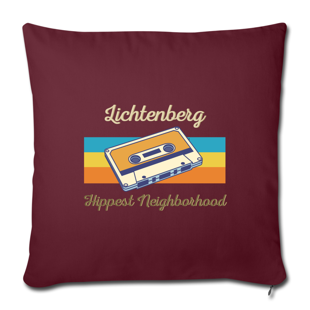 Lichtenberg Hippest Neighborhood - Sofakissen mit Füllung (45 x 45 cm) - burgundy