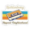 Lichtenberg Hippest Neighborhood - Aufkleber - white matte
