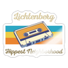 Lichtenberg Hippest Neighborhood - Aufkleber - white glossy